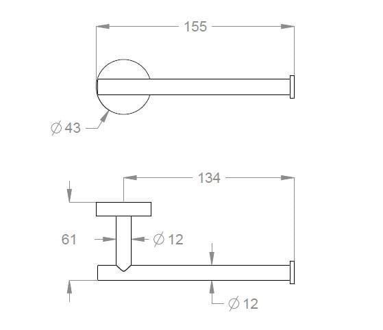Держатель рулона из нержавеющей стали Fir Italia аксессуары для ванной комнаты из нержавеющей стали ARCH-00110061 - Вид №2