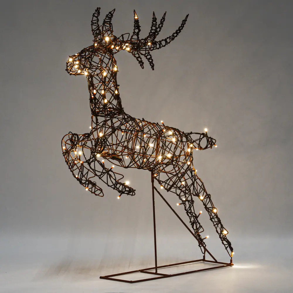 89367763 Набор светящихся новогодних фигур "Олени с санями" IP44 240LED STLM-1395751 Santreyd  - Вид №1