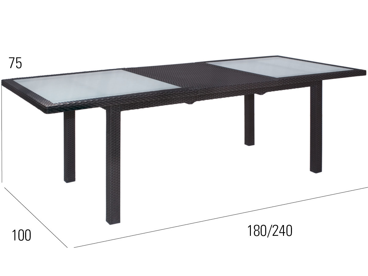 65.00.0998 Обеденный набор Bellini mocca 13 шт. - включая 6 кресел Bellini, 6 подушек для сидений (цвет на ваш выбор), 1 раздвижной столик Bellini mocca Mbm  - Вид №2