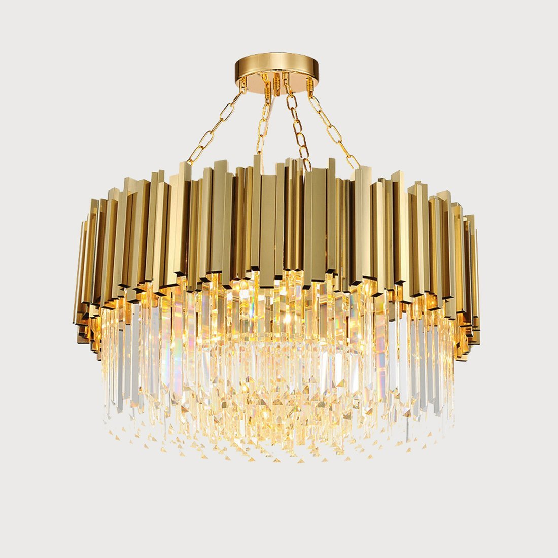 Люстра стеклянная 35х80 см золотая Barclay MD19090002-8A DELIGHT COLLECTION ДИЗАЙНЕРСКИЕ 00-3883112 Золото;прозрачный  - Вид №1