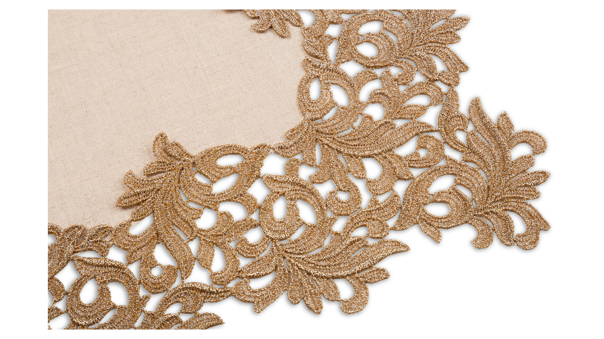 10618338 Weissfee Дорожка Weissfee "Гала" 50х170см (лён) Ткань  - Вид №1