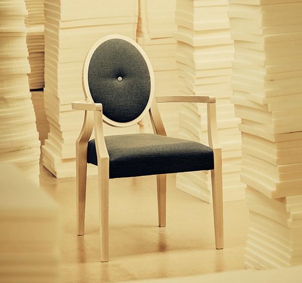 JMS Штабелируемый тканевый стул с подлокотниками Monolisa M446ce - Вид №2