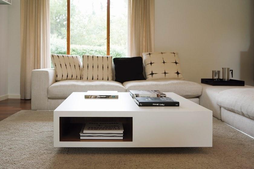 Kendo Mobiliario Низкий квадратный журнальный столик с журнальной полкой sun-id-1375706 - Вид №3