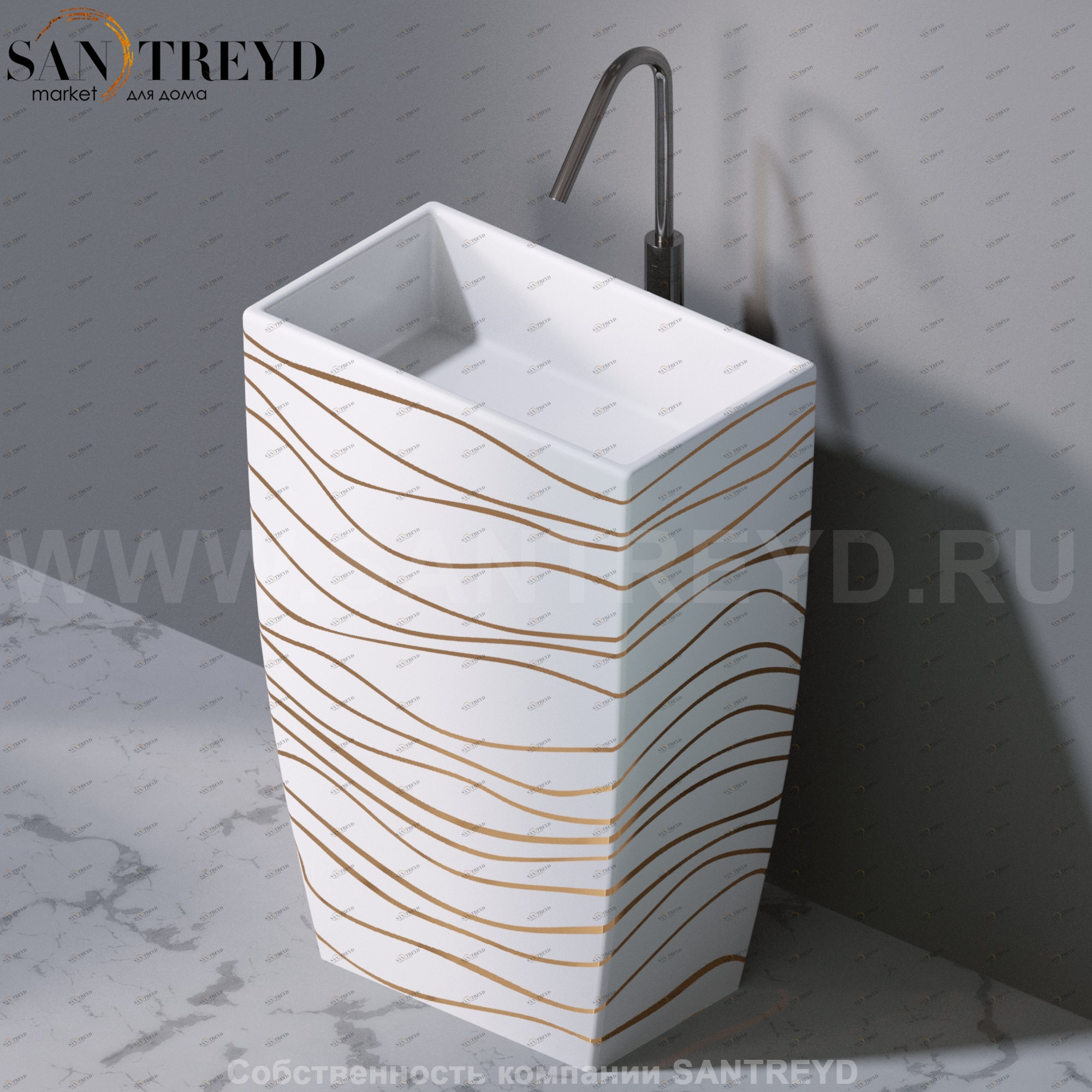 L110410G Напольная раковина стоящая прямоугольная A. e T. Italia Tower AeT ITALIA