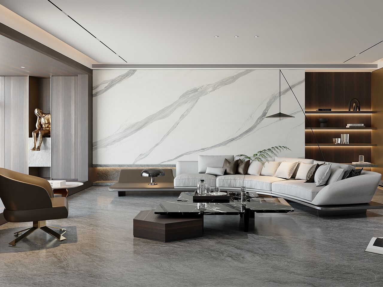 Мраморный пол / покрытие GANI MARBLE TILES BIANCO VENATO ARCH-00050761 - Вид №1