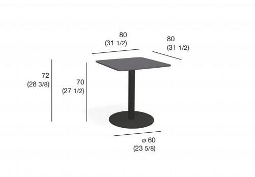 RODA Квадратный стол из тика Stem sun-id-1400441 - Вид №2