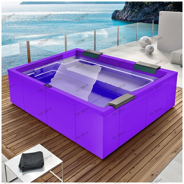 Бассейн Gruppo Treesse Rest SPA-V192H-F прямоугольный spa с гидромассажем и нагревателем встроенный фиолетовый SPAV192HF