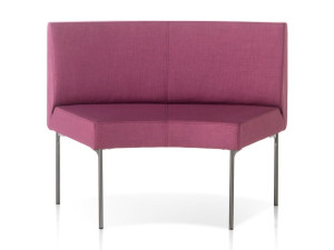 Модульная скамья из ткани со спинкой