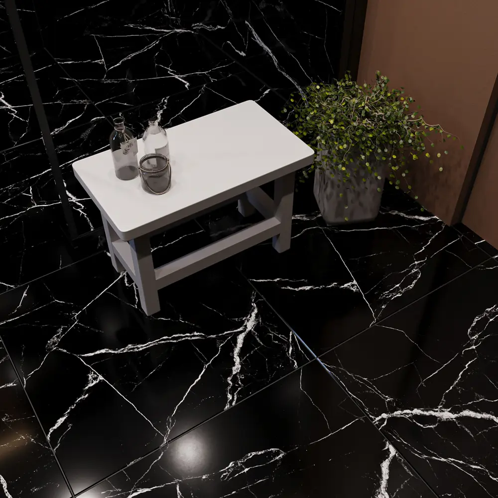 Глазурованный керамогранит Ag Spinner Black 60x60 1.44 м² полированный цвет черный Santreyd ABGRES STLM-2066373