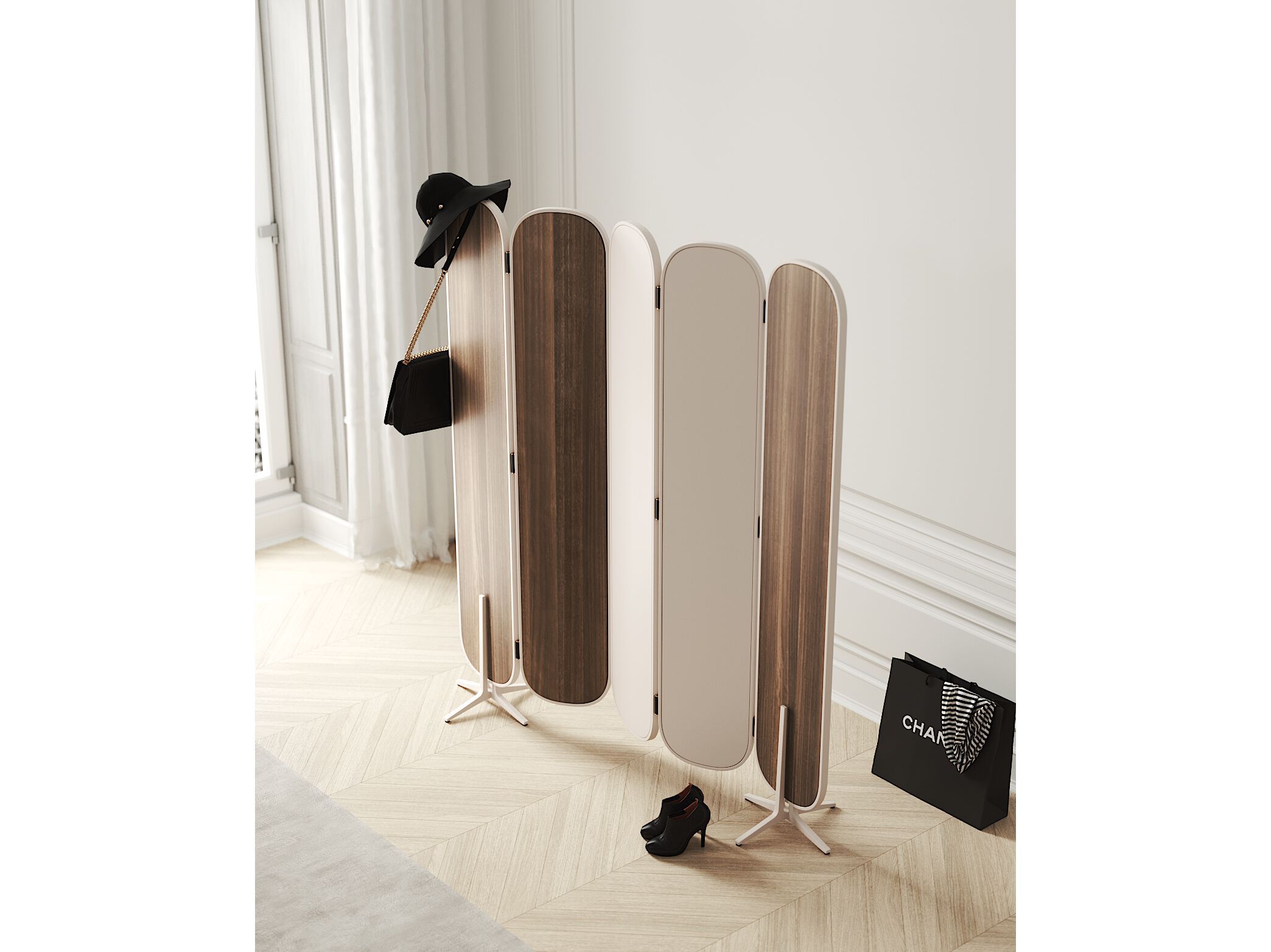 Стальная и деревянная ширма PRADDY Natur ARCH-00128631 - Вид №1