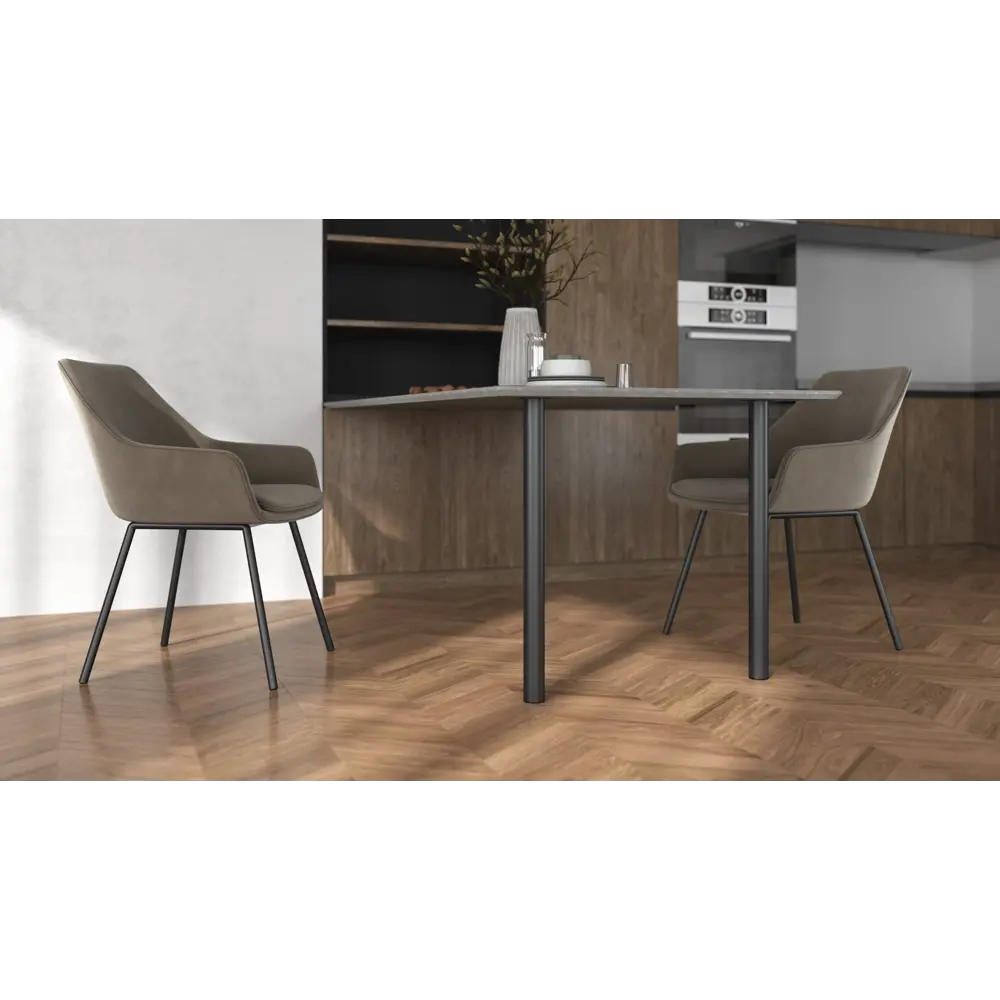 Ножка для мебели круглая ⌀50 мм высота 710 мм черная EDSON STLM-2102408 - Вид №1