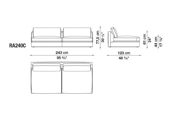 Угловой диван из ткани B&B Italia Ричард ARCH-00040927 - Вид №68