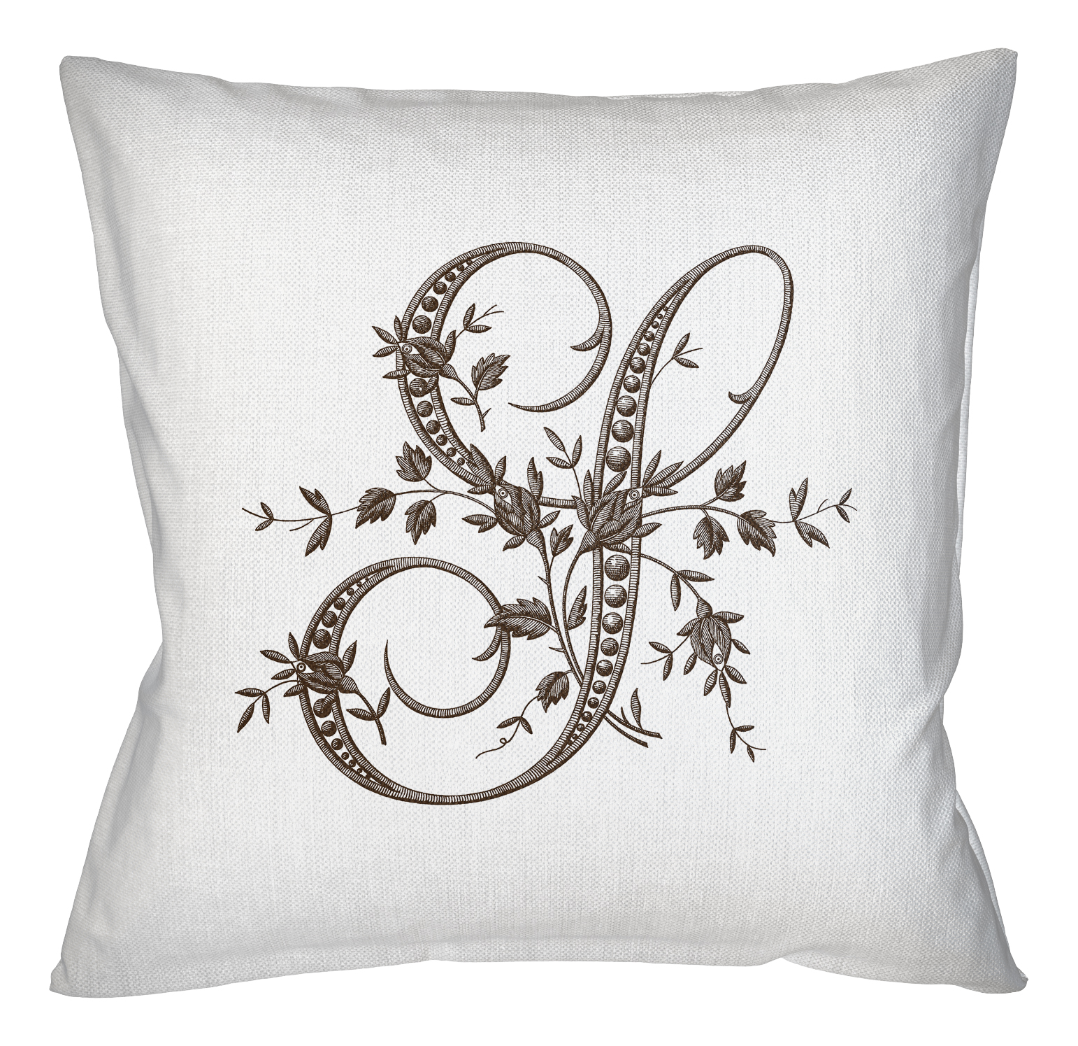 21080558 Арт-подушка «Монограмма буквы S» Object Desire Азбука мечты 