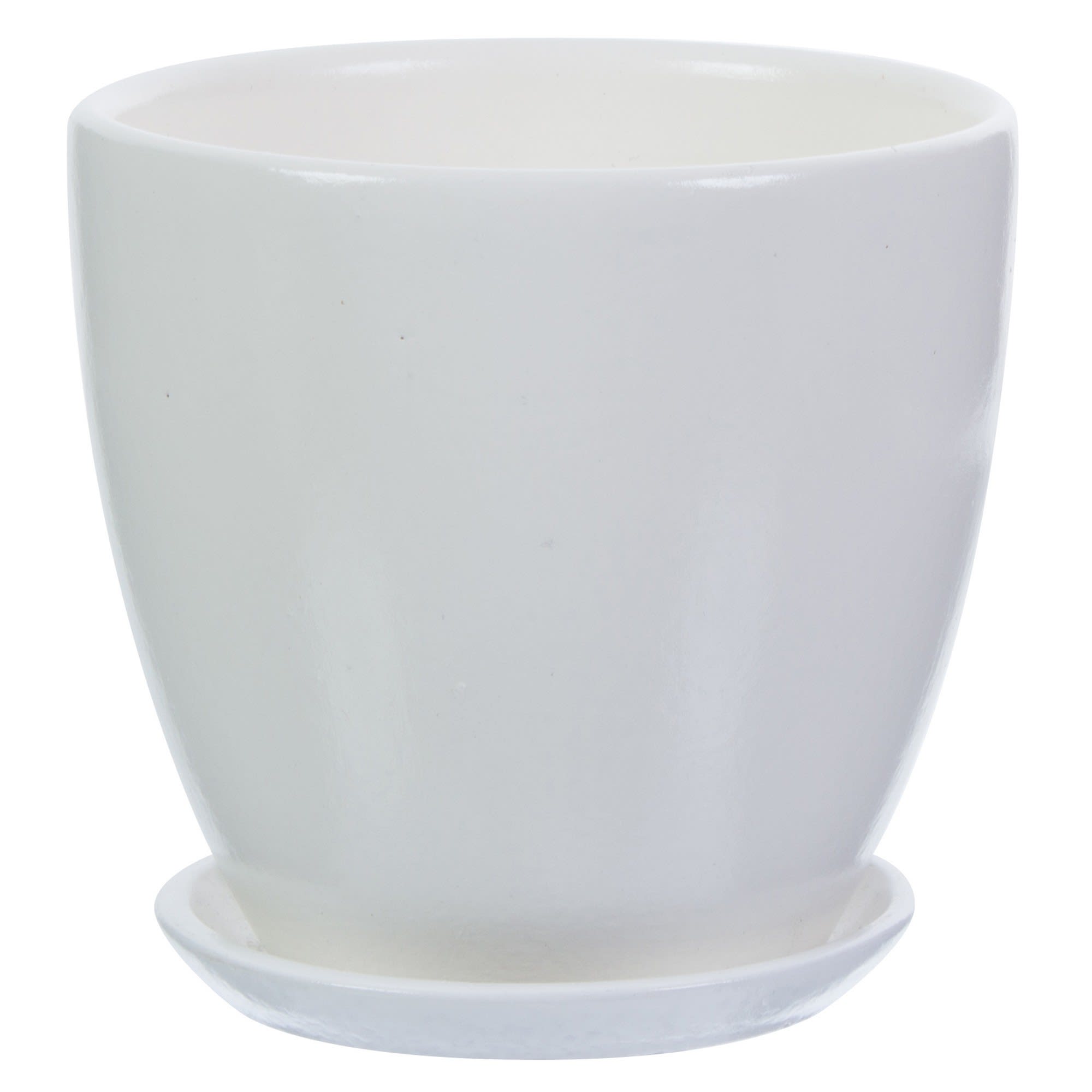 18875526 Горшок цветочный ø12 h11 см v0.8 л керамика белый Колор гейм Santreyd 