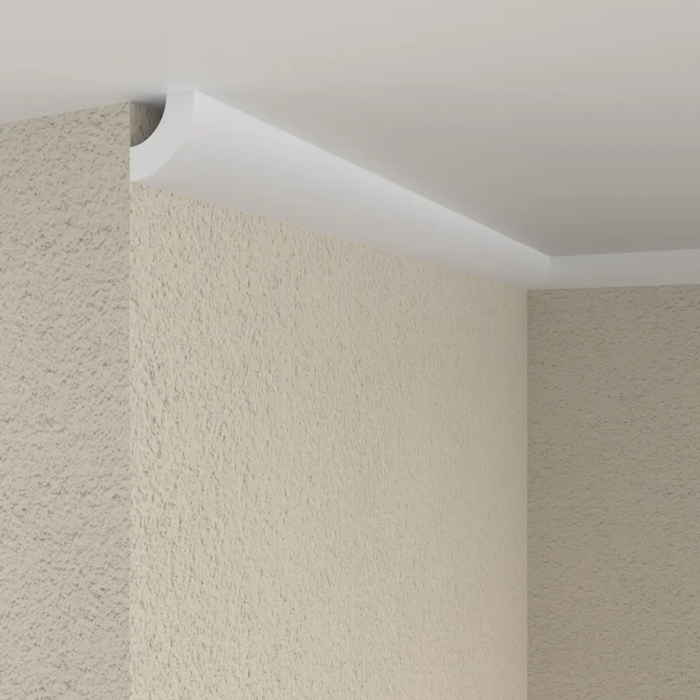 Santreyd Плинтус потолочный белый 20x20x2000 мм для эстетичной отделки 89370734 STLM-1406960 - Вид №2
