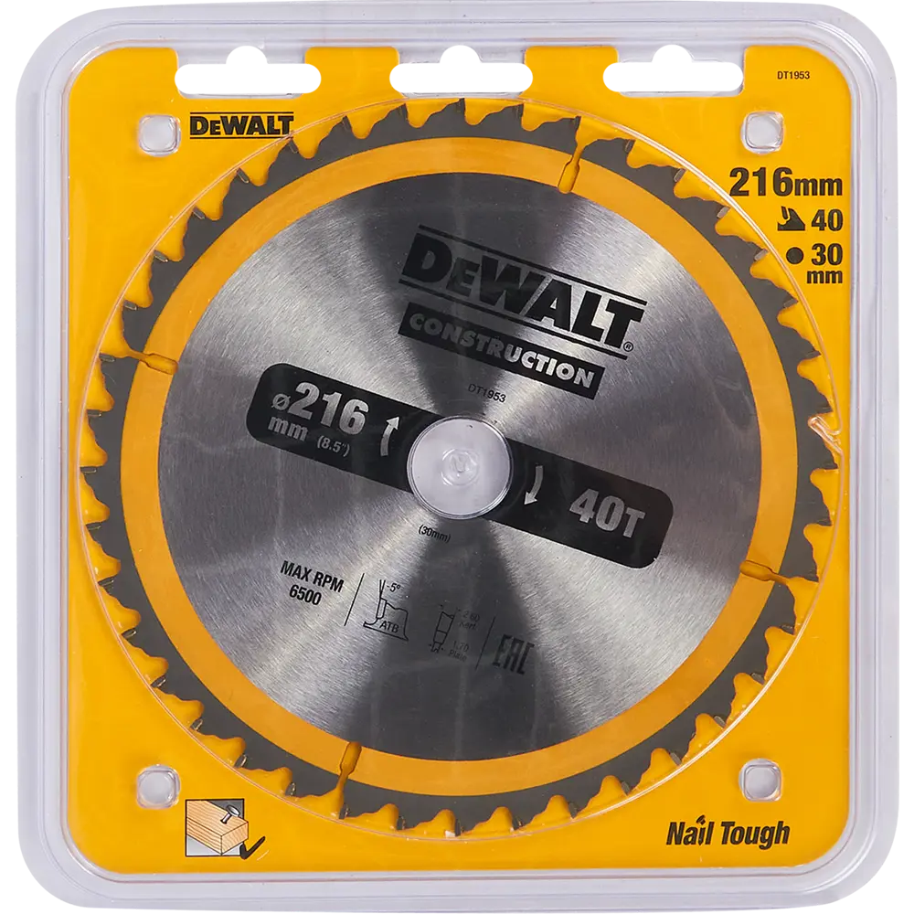 Диск пильный по дереву Dewalt DT1953 40Т 216x30x1.7 мм 82170529 STLM-2156298  - Вид №2