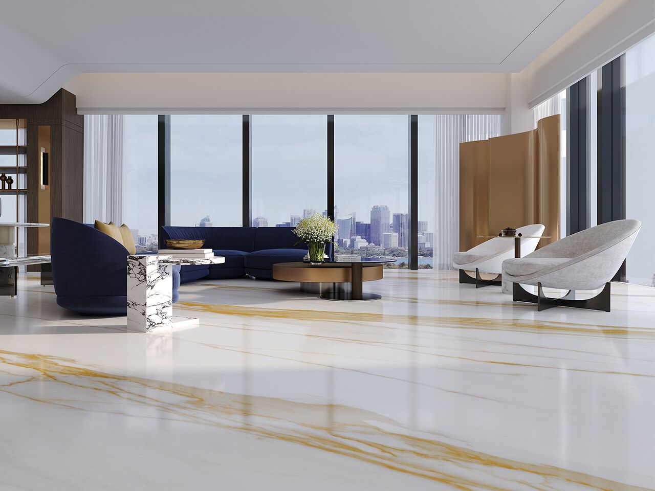 Мраморный пол / покрытие GANI MARBLE TILES ORO CARRARA ARCH-00140458 - Вид №1