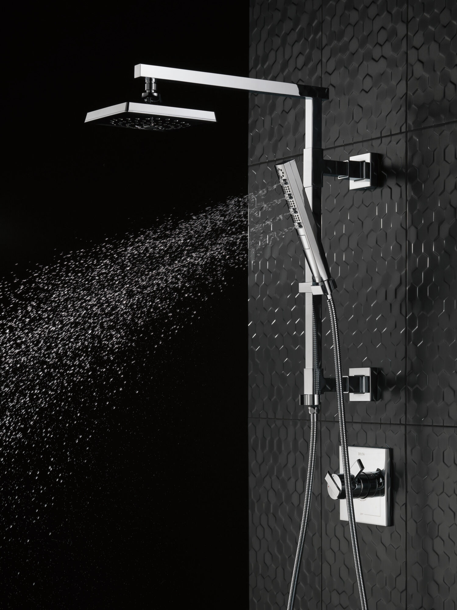 59140-SS-PK H2Okinetic® Ручной душ с 4 режимами Delta Faucet Universal Showering Нержавеющая сталь  - Вид №12