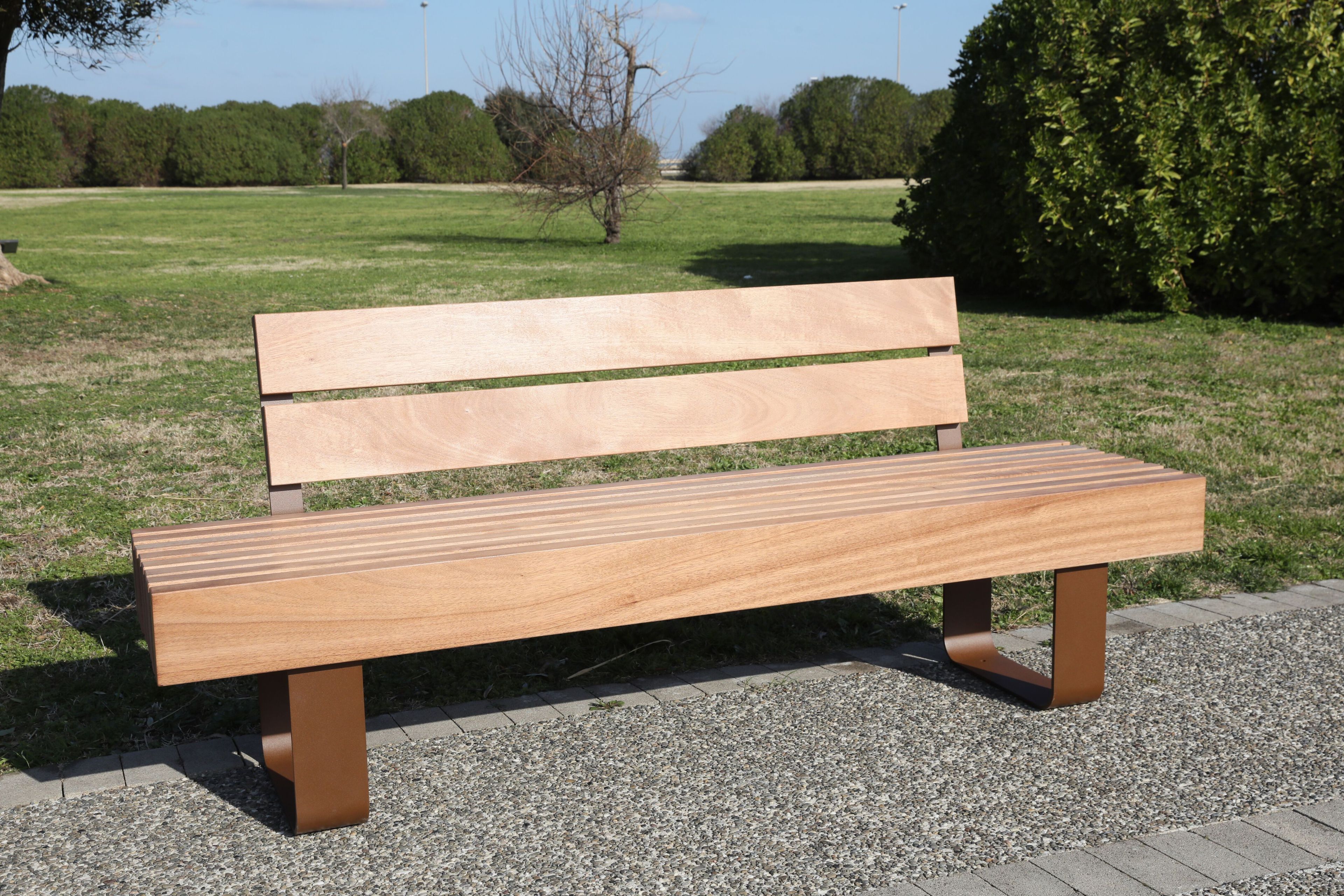 Скамья из окуме со спинкой CITYSì DAFNE ARCH-00057910 - Вид №1