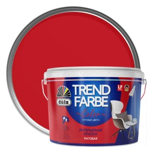 Краска для стен и потолков Trend Farbe цвет Ализариновый красный 1 л 81970788 STLM-2056676