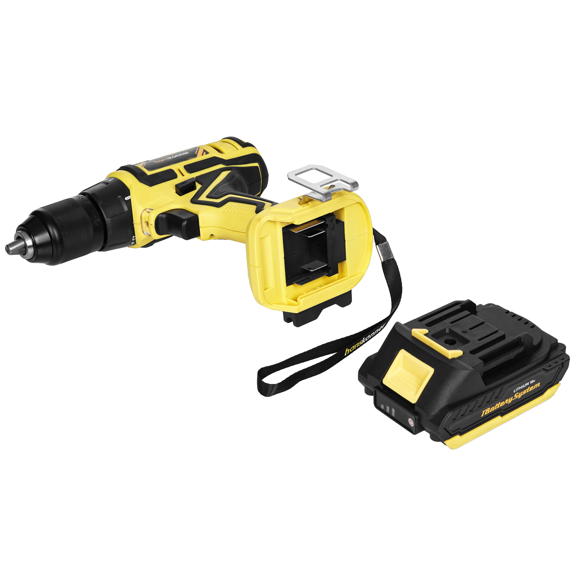 Дрель-шуруповерт Hanskonner HCD1855R 1BatterySystem 1BatterySystem 18V 9127185 STDN-0107663 - Вид №5
