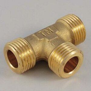 Тройник НР  3/4'' латунь TIEMME