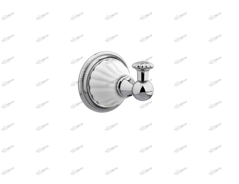 233575.0000.30 Крючок для халата с фарфором Античная латунь Mestre Artica