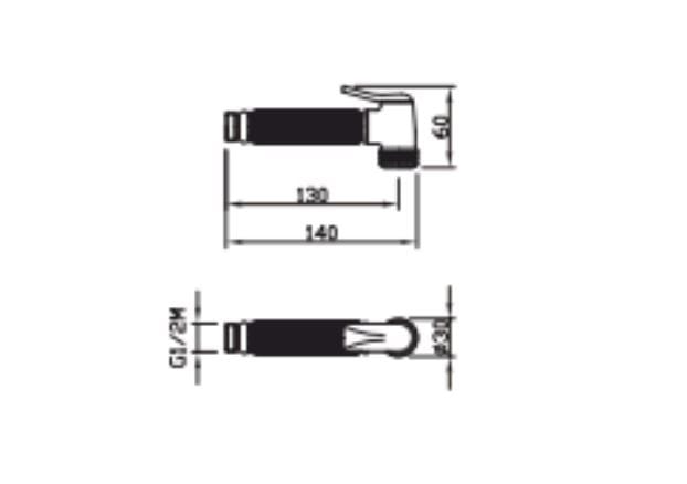 Кнопка насадки для душа CARIMALI DOCCIA PULSANTE STANDARD RIGATA ARCH-00125801 - Вид №2