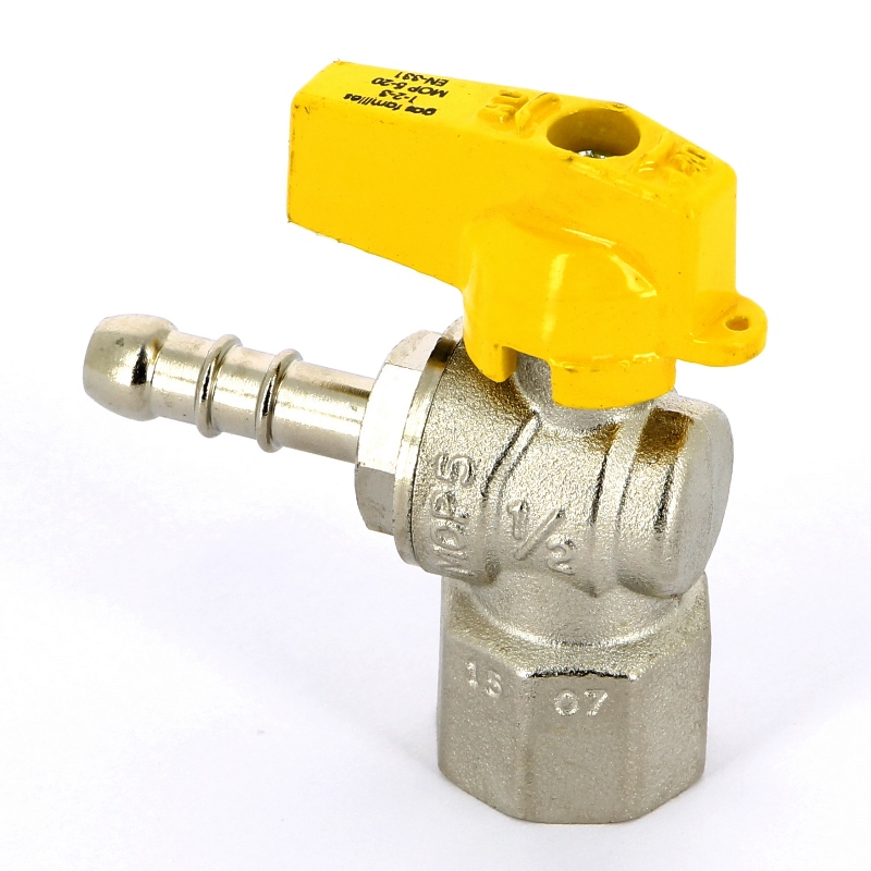 Кран шаровой для газа В-штуцер угловой NORMGAS флажок F.I.V. 1/2" FIV 8116R104 - Вид №2