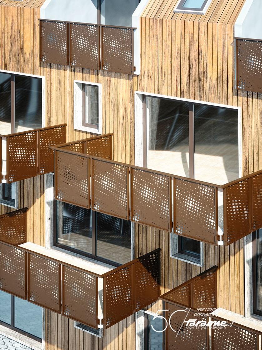 FARAONE Алюминиевый парапет с панелями из микроперфорированного листового металла Olimpia sun-id-1486110 - Вид №9