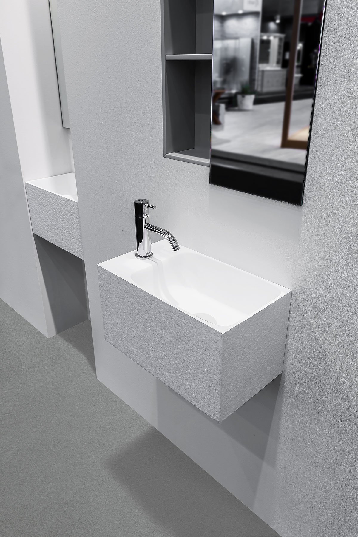 Calco Подвесная раковина настенная прямоугольная Antoniolupi  белая  - Вид №2