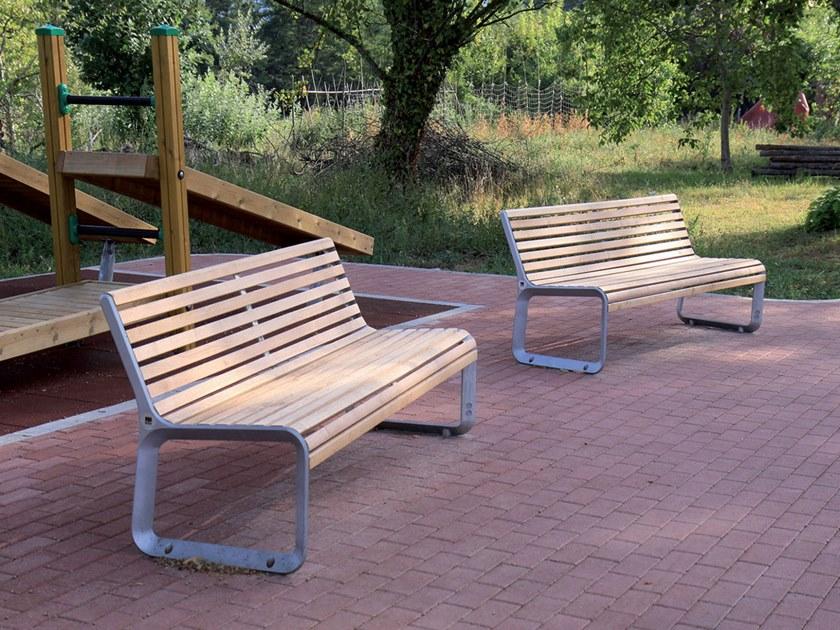 mmcité1 Скамейка из алюминия и дерева Portiqoa sun-id-1455212 - Вид №5