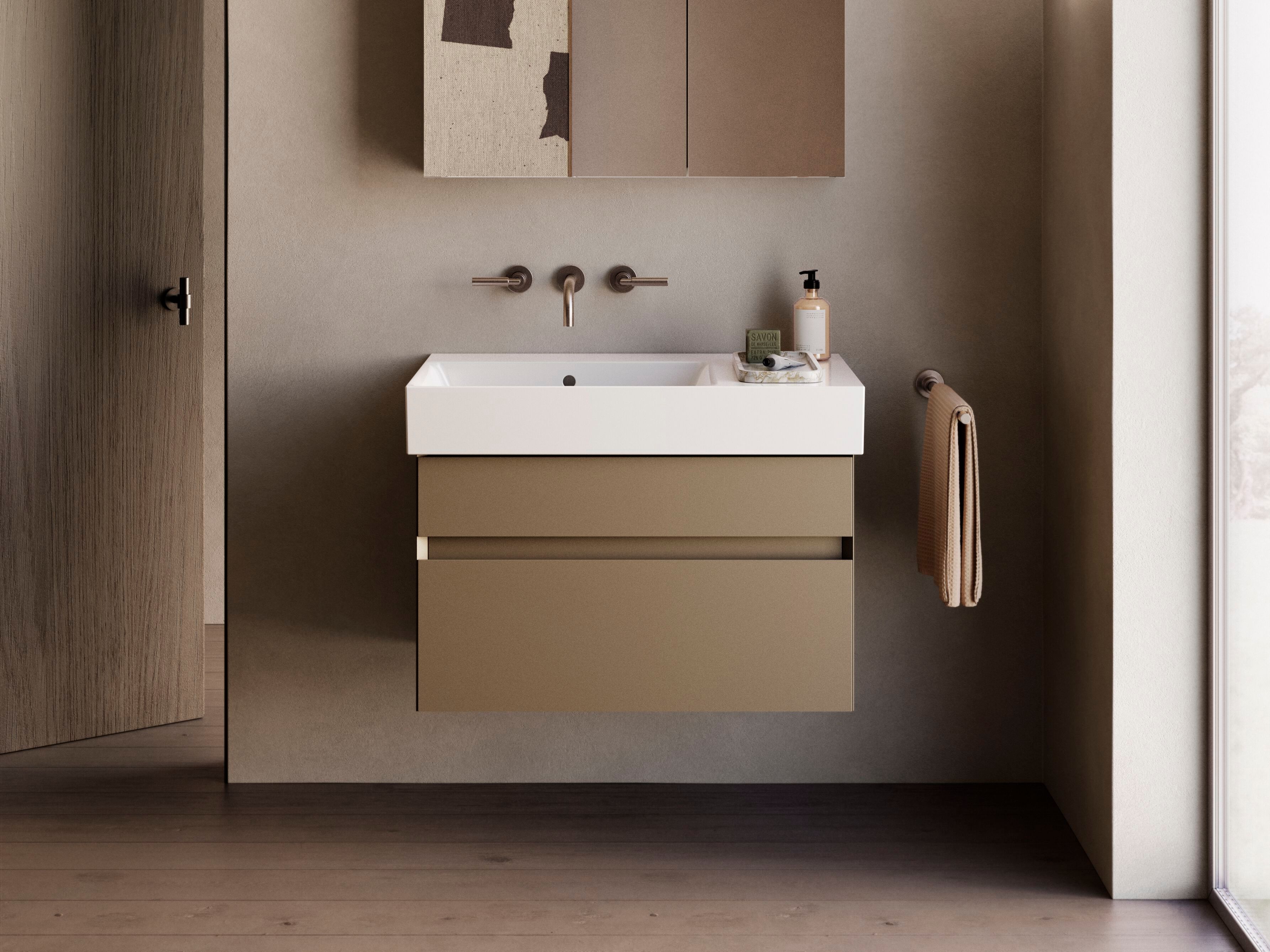 Подвесной прямоугольный умывальник с переливом CERAMICA CATALANO премиум ARCH-00033921 - Вид №1