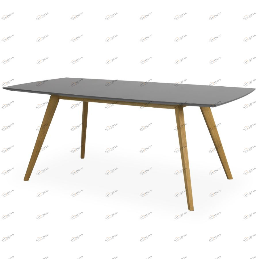 Стол обеденный Tenzo Bess, 75х185х95 см, дуб, серый 2180014