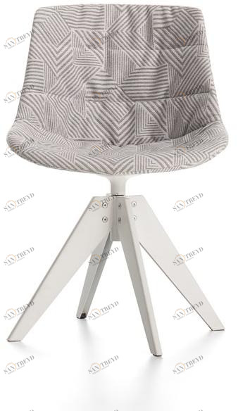 MDF Italia Вращающийся стул обитый тканью на жердочке Flow sun-id-1430887