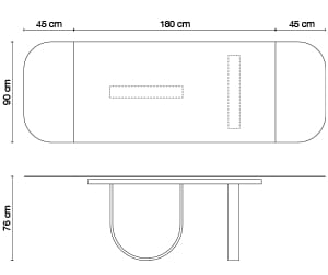 Выдвижной обеденный стол с керамогранитной столешницей CERAMICA FONDOVALLE SHAPE ARCH-00076189 - Вид №3