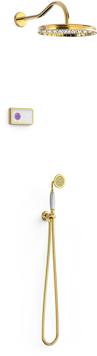 Технология душа TRES CLASIC 2-полосный скрытый электронный термостатический смеситель для душа-09226201OR TRES