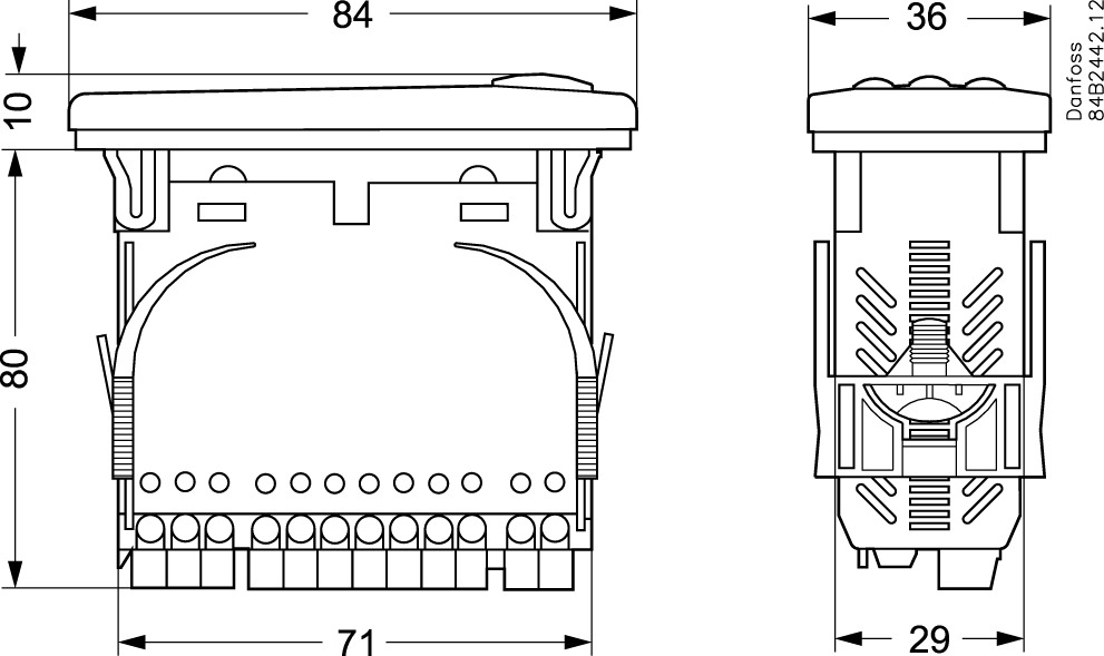 Danfoss EKC 202x EKC 202A Контроллер испарителя и уровня 084B8521  - Вид №25