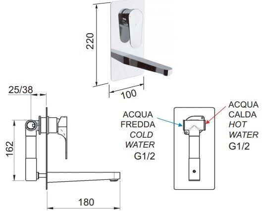 Remer Rubinetterie Смеситель для умывальника, однорычажный Class line eco Le 14 lt8 - Вид №1