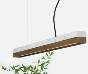 GANTlights Светодиодный подвесной светильник из каррарского мрамора и ореха C
