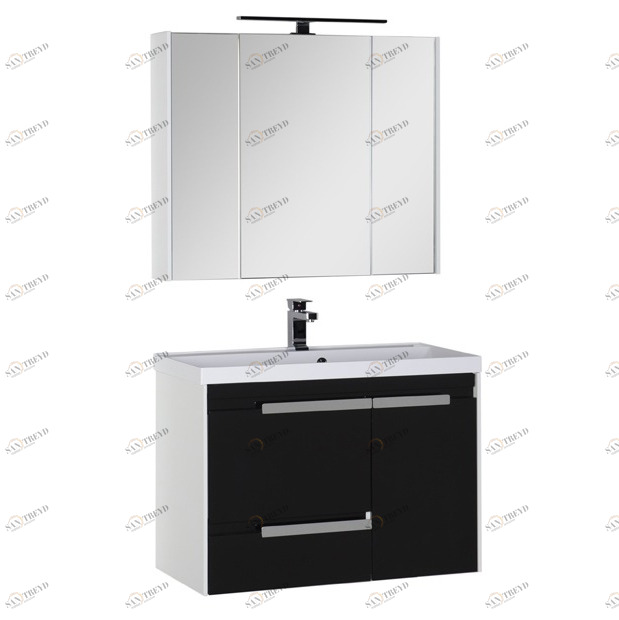 Комплект мебели Aquanet Тиволи 90 черный 00180571