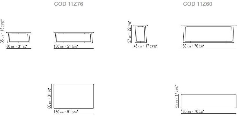 Flexform Прямоугольный журнальный столик из массива дерева Jiff sun-id-1507621 - Вид №1