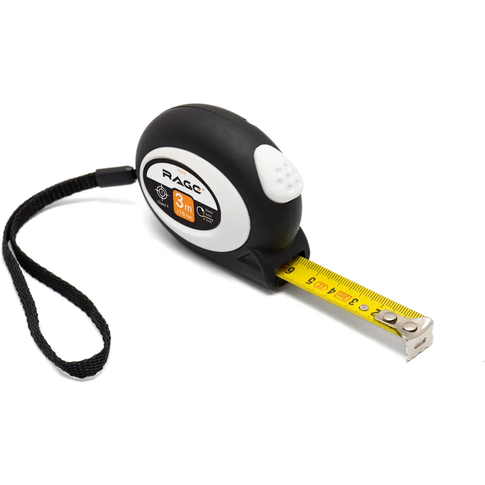 Рулетка RAGE с автоблокировкой 3 метра - точный измерительный инструмент 85105033 STLM-1566861