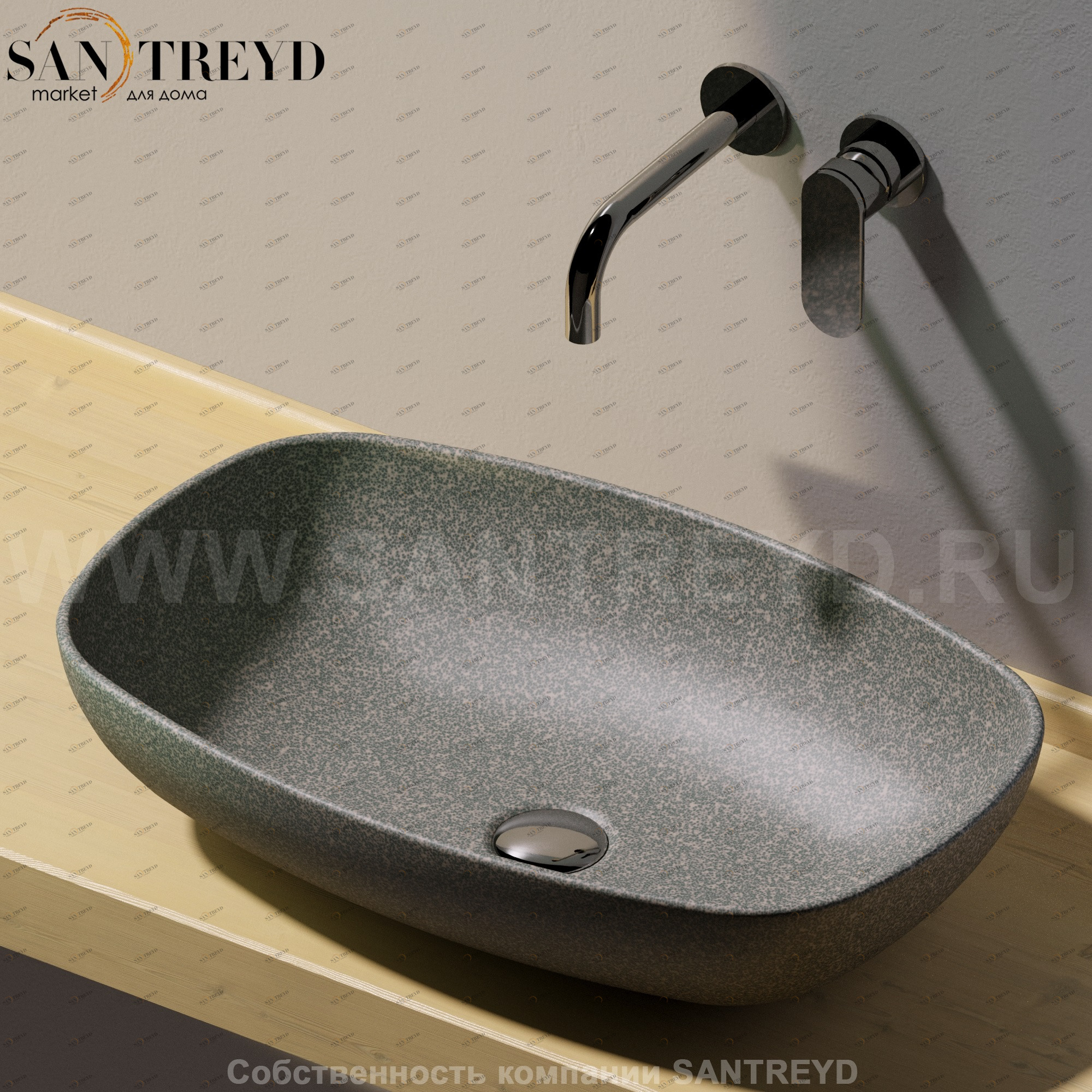 ND60A7037 Накладная раковина на столешницу  прямоугольная Ceramica Flaminia Nuda