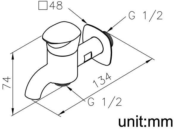 JUSTIME Настенный однорычажный смеситель для раковины из хромированной латуни Pan ii sun-id-1372902 - Вид №1