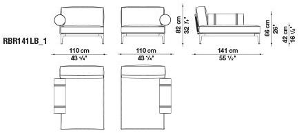 B&B Italia Outdoor 3-х местный тканевый садовый диван Ribes sun-id-1376958 - Вид №22