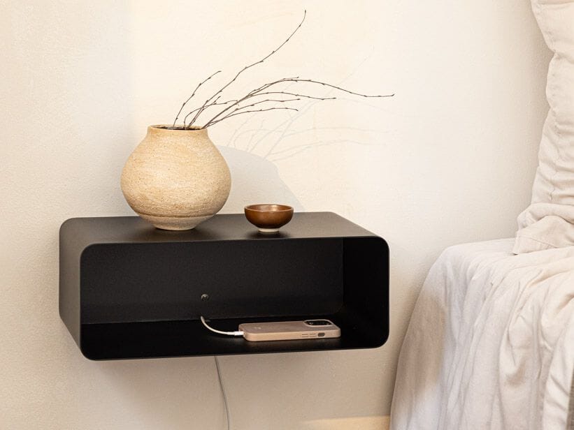 Стальная подвесная прикроватная тумбочка с порошковым покрытием Metallbude NELIO ARCH-00123617 - Вид №4