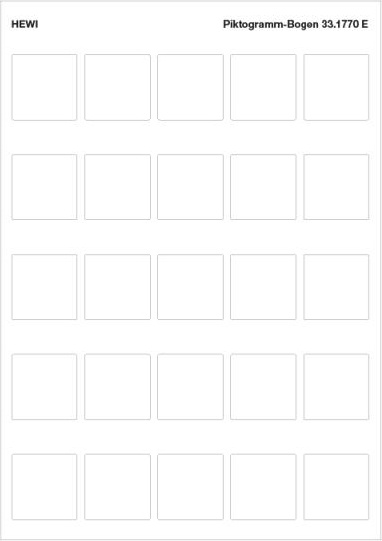 33.1770E лист с пиктограммами HEWI System 111 | Polyamid 