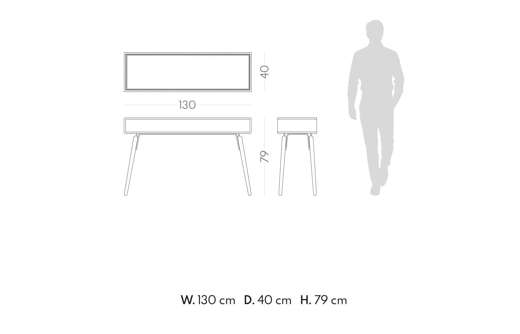 Деревянная консоль с ящиками PRADDY Metro ARCH-00074056 - Вид №3
