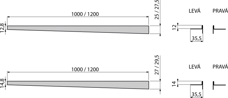 Pейка из нержавеющей стали для пола с уклоном, левая ALCAPLAST APZ901M - Вид №1